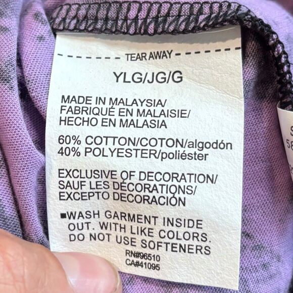 Under Armour UA Project Rock Brahman Tie Dye T-Shirt Youth Large Blk Purple NWT - Picture 6 of 8